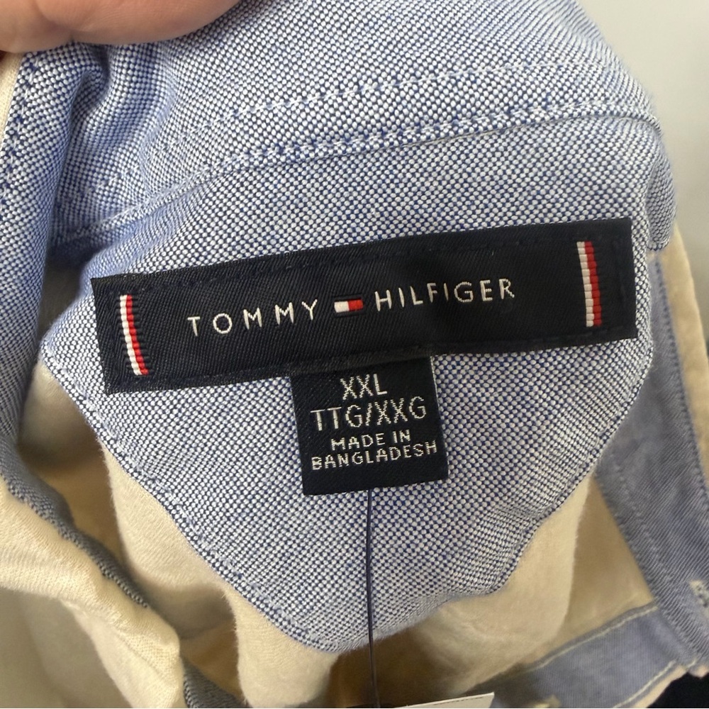 Tommy Hilfiger Cotton Linen Button Down Short Sleeve Shirt NWTags Size XXL - Picture 9 of 13